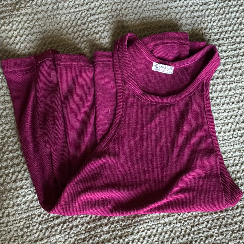 Free People Sleeveless Magenta Top